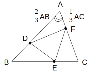 角度が共通な2つの三角形の面積比