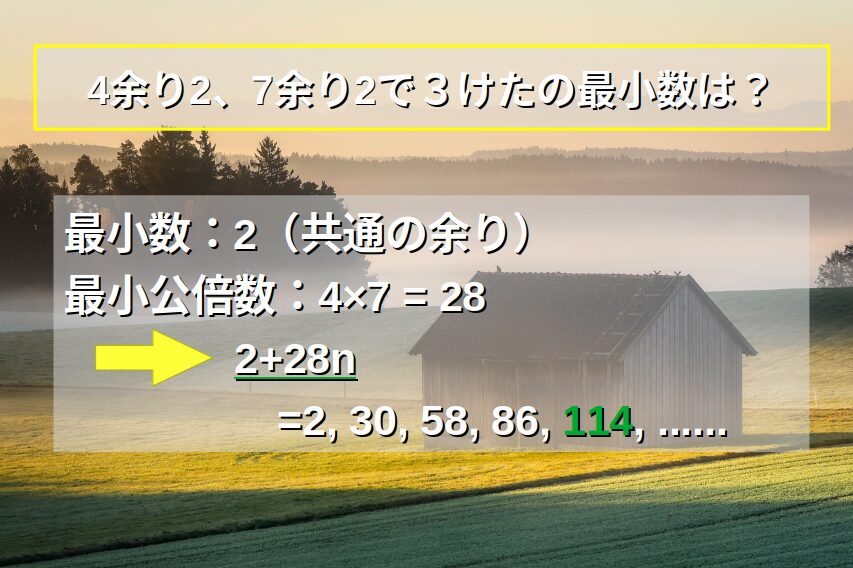 例題１：余りが等しいパターン