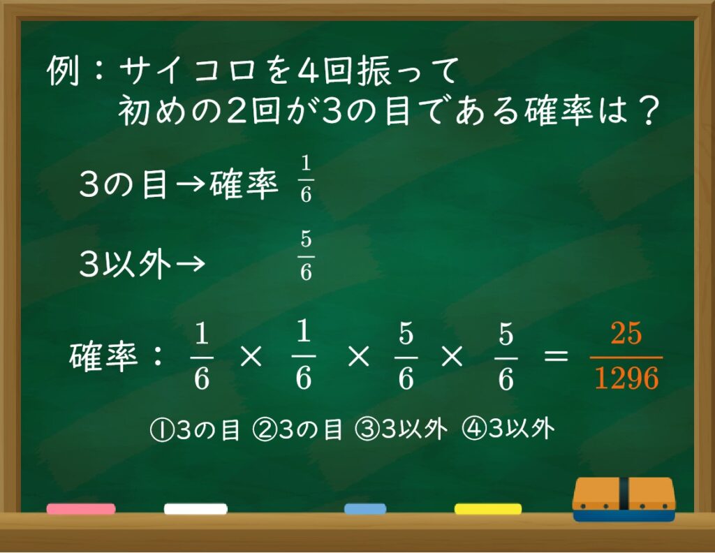 独立な操作の確率はかけ算で