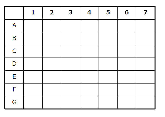 対応関係の表フォーマット